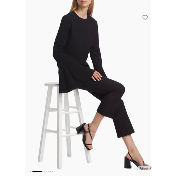 Frame Flutter-Sleeve black women’s top $398.00 retail size XS (New) - Picture 1 of 7